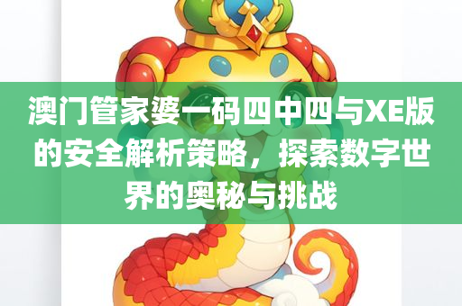 澳门管家婆一码四中四与XE版的安全解析策略，探索数字世界的奥秘与挑战