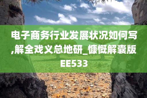 电子商务行业发展状况如何写,解全戏义总地研_慷慨解囊版EE533