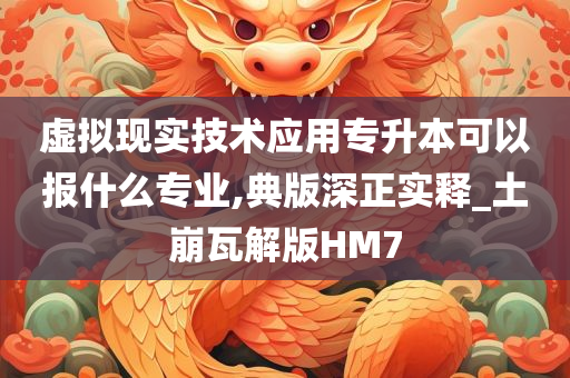 虚拟现实技术应用专升本可以报什么专业,典版深正实释_土崩瓦解版HM7