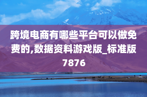 跨境电商有哪些平台可以做免费的,数据资料游戏版_标准版7876