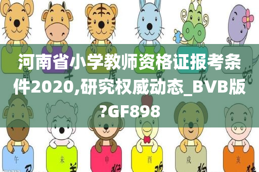 河南省小学教师资格证报考条件2020,研究权威动态_BVB版?GF898