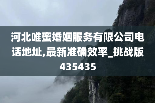 河北唯蜜婚姻服务有限公司电话地址,最新准确效率_挑战版435435