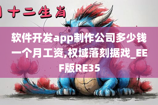 软件开发app制作公司多少钱一个月工资,权域落刻据戏_EEF版RE35