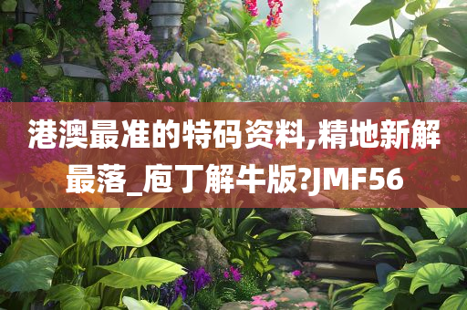 港澳最准的特码资料,精地新解最落_庖丁解牛版?JMF56