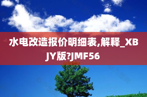 水电改造报价明细表,解释_XBJY版?JMF56