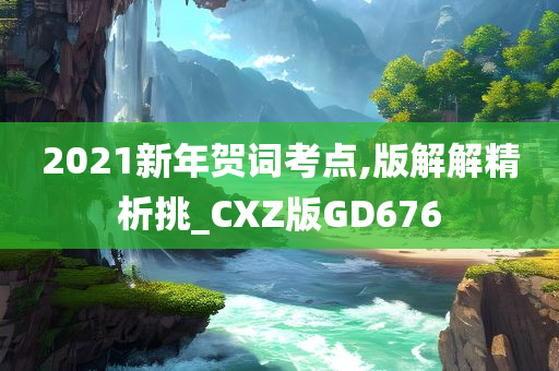 2021新年贺词考点,版解解精析挑_CXZ版GD676