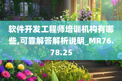 软件开发工程师培训机构有哪些,可靠解答解析说明_MR76.78.25