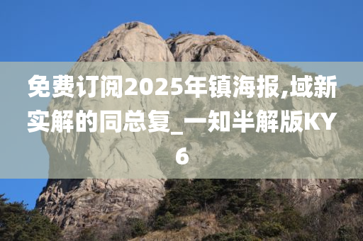 免费订阅2025年镇海报,域新实解的同总复_一知半解版KY6