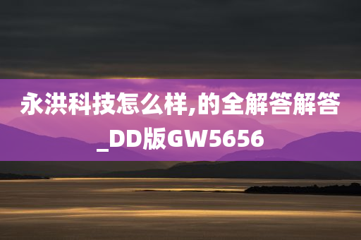 永洪科技怎么样,的全解答解答_DD版GW5656