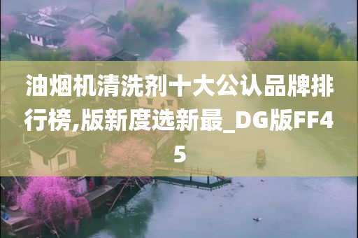 油烟机清洗剂十大公认品牌排行榜,版新度选新最_DG版FF45