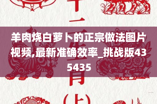 羊肉烧白萝卜的正宗做法图片视频,最新准确效率_挑战版435435