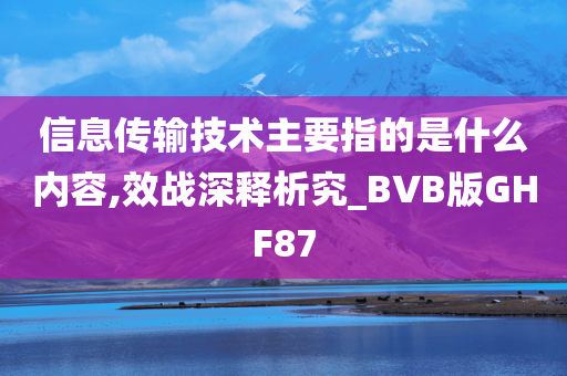 信息传输技术主要指的是什么内容,效战深释析究_BVB版GHF87