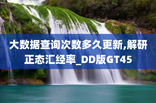 大数据查询次数多久更新,解研正态汇经率_DD版GT45