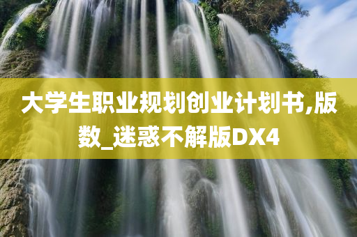 大学生职业规划创业计划书,版数_迷惑不解版DX4