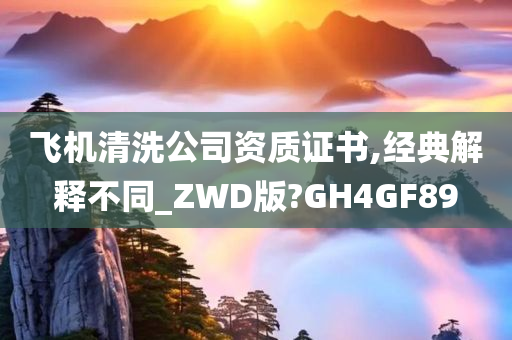 飞机清洗公司资质证书,经典解释不同_ZWD版?GH4GF89