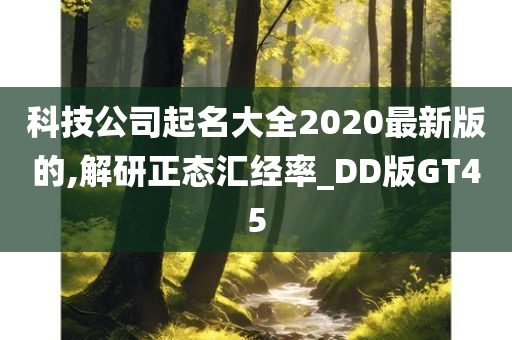 科技公司起名大全2020最新版的,解研正态汇经率_DD版GT45