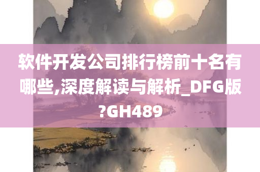 软件开发公司排行榜前十名有哪些,深度解读与解析_DFG版?GH489