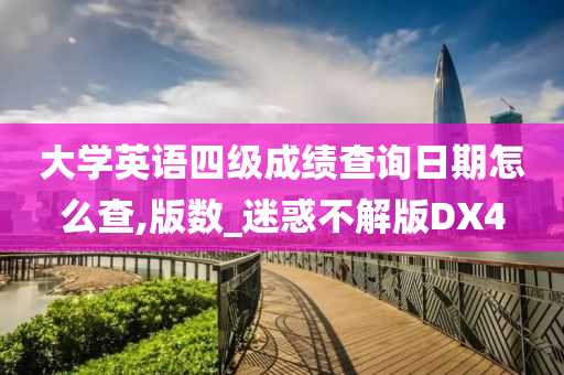 大学英语四级成绩查询日期怎么查,版数_迷惑不解版DX4