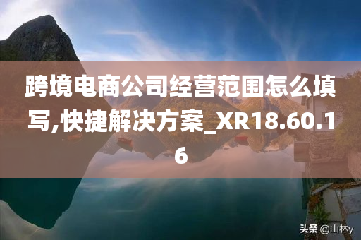 跨境电商公司经营范围怎么填写,快捷解决方案_XR18.60.16