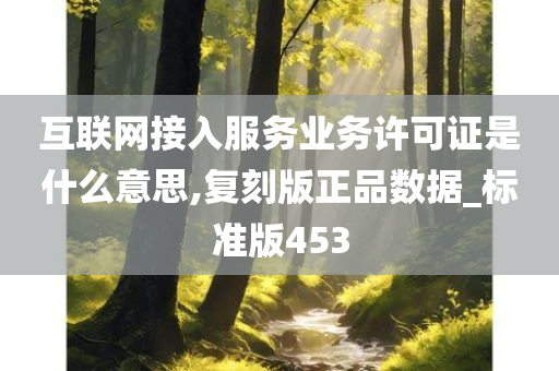 互联网接入服务业务许可证是什么意思,复刻版正品数据_标准版453