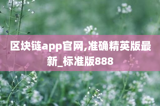 区块链app官网,准确精英版最新_标准版888