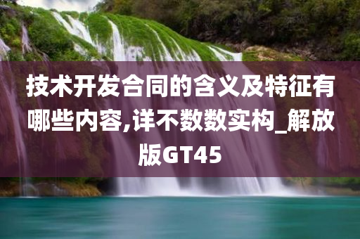 技术开发合同的含义及特征有哪些内容,详不数数实构_解放版GT45