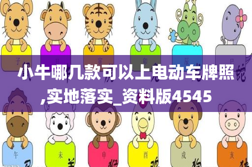 小牛哪几款可以上电动车牌照,实地落实_资料版4545