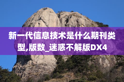 新一代信息技术是什么期刊类型,版数_迷惑不解版DX4