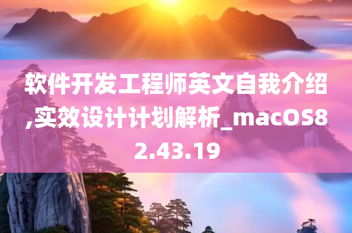 软件开发工程师英文自我介绍,实效设计计划解析_macOS82.43.19