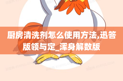 厨房清洗剂怎么使用方法,迅答版领与定_浑身解数版