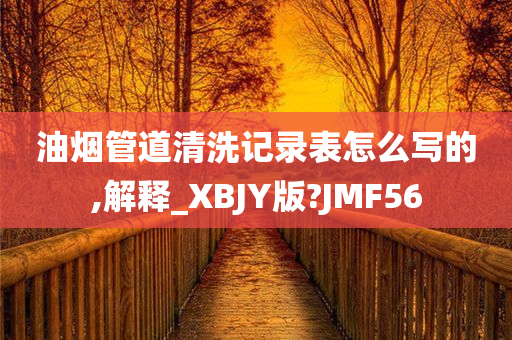 油烟管道清洗记录表怎么写的,解释_XBJY版?JMF56