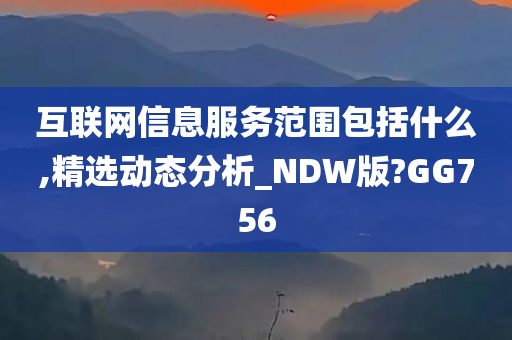 互联网信息服务范围包括什么,精选动态分析_NDW版?GG756