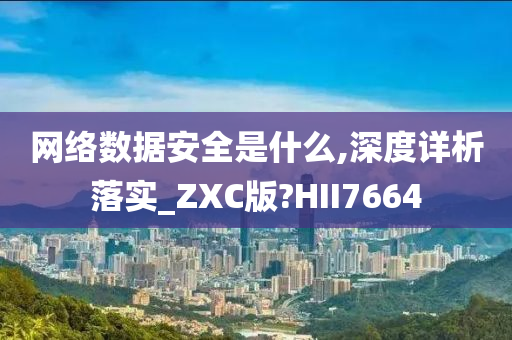 网络数据安全是什么,深度详析落实_ZXC版?HII7664