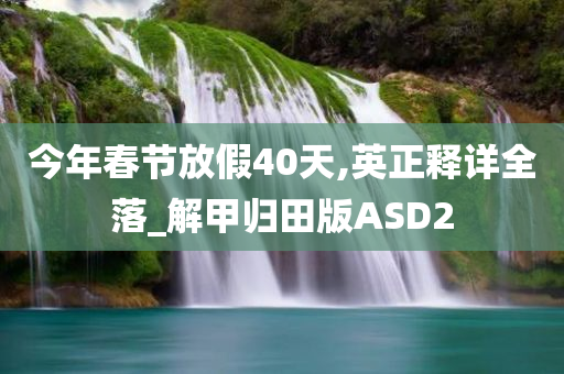 今年春节放假40天,英正释详全落_解甲归田版ASD2