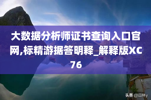 大数据分析师证书查询入口官网,标精游据答明释_解释版XC76