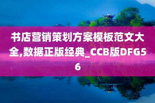 书店营销策划方案模板范文大全,数据正版经典_CCB版DFG56