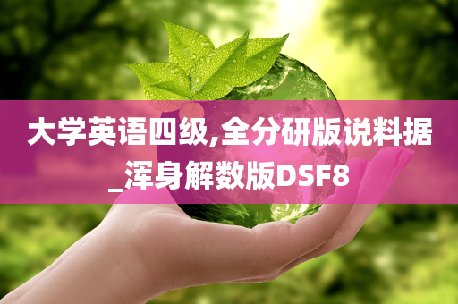 大学英语四级,全分研版说料据_浑身解数版DSF8