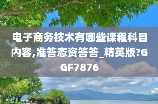 电子商务技术有哪些课程科目内容,准答态资答答_精英版?GGF7876