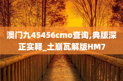 澳门九45456cmo查询,典版深正实释_土崩瓦解版HM7