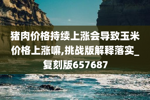 猪肉价格持续上涨会导致玉米价格上涨嘛,挑战版解释落实_复刻版657687