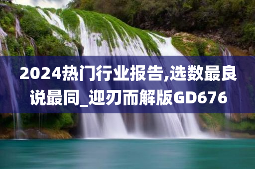 2024热门行业报告,选数最良说最同_迎刃而解版GD676