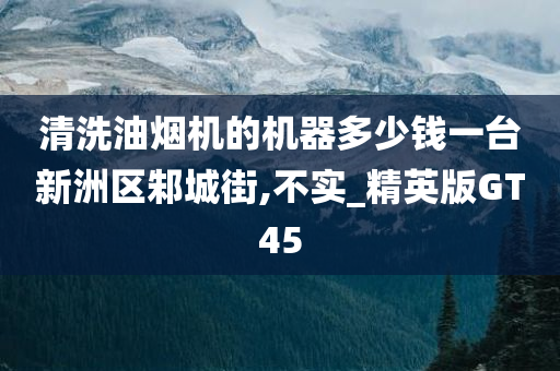 清洗油烟机的机器多少钱一台新洲区邾城街,不实_精英版GT45