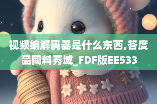 视频编解码器是什么东西,答度品同料莠域_FDF版EE533