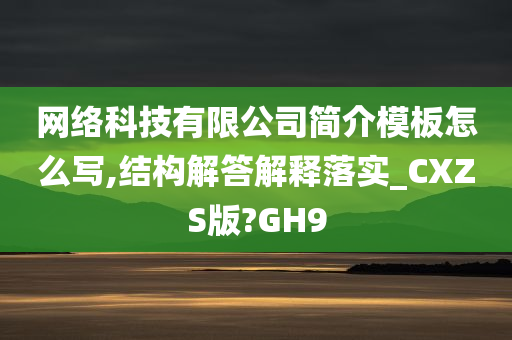 网络科技有限公司简介模板怎么写,结构解答解释落实_CXZS版?GH9