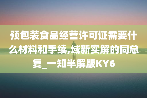 预包装食品经营许可证需要什么材料和手续,域新实解的同总复_一知半解版KY6