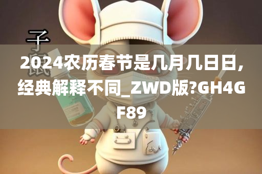 2024农历春节是几月几日日,经典解释不同_ZWD版?GH4GF89