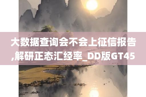 大数据查询会不会上征信报告,解研正态汇经率_DD版GT45