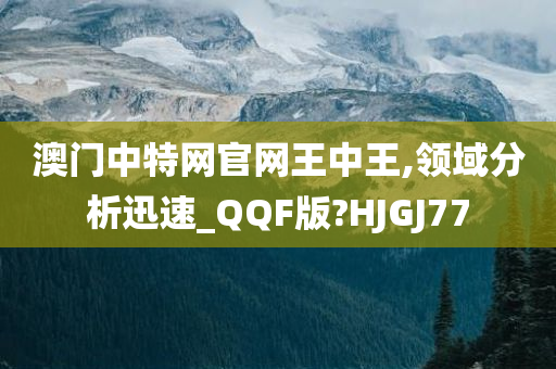 澳门中特网官网王中王,领域分析迅速_QQF版?HJGJ77