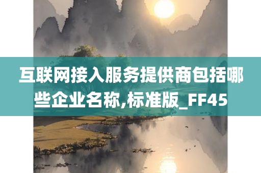 互联网接入服务提供商包括哪些企业名称,标准版_FF45