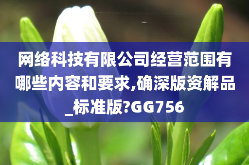 网络科技有限公司经营范围有哪些内容和要求,确深版资解品_标准版?GG756